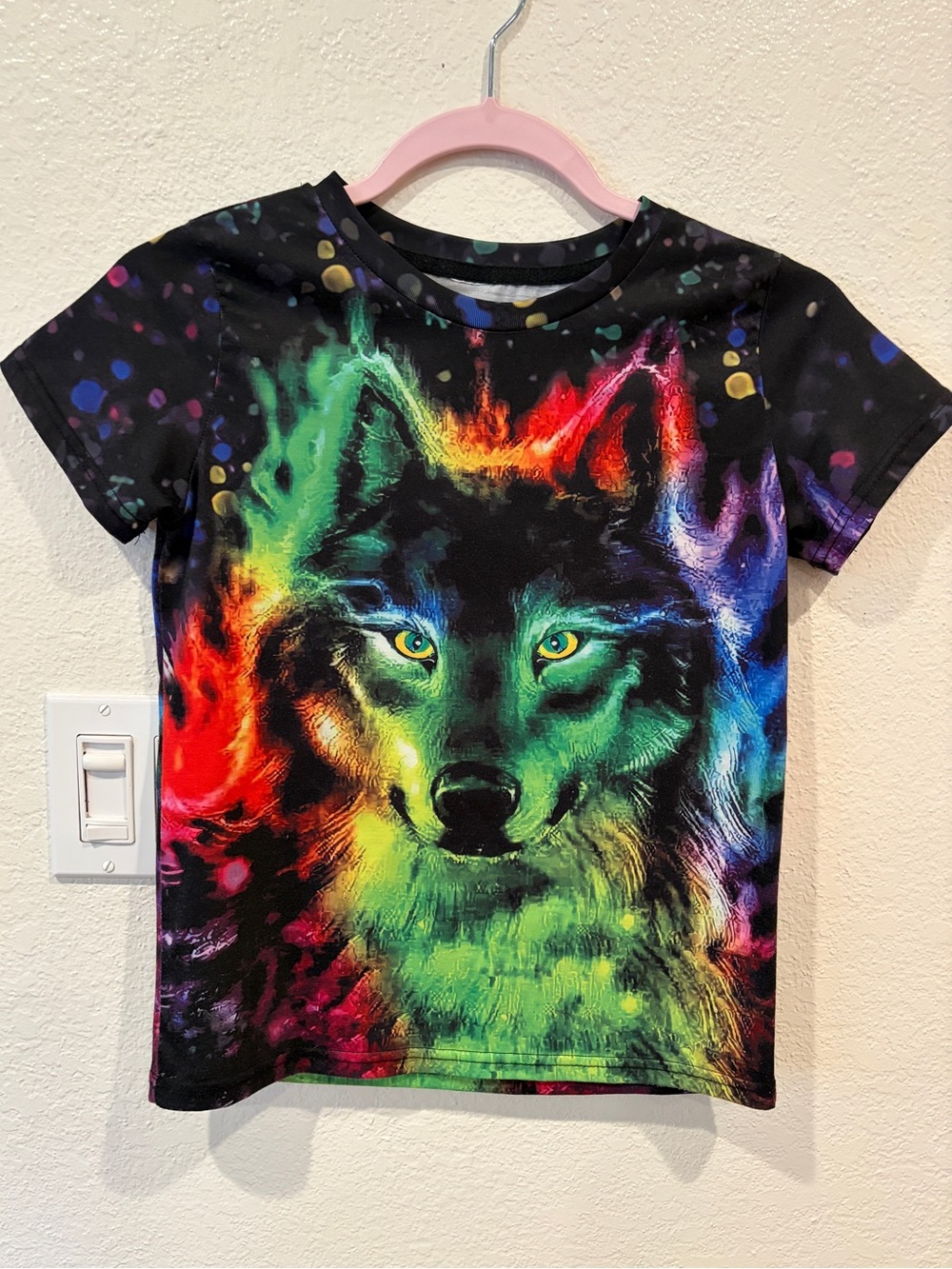 Kids Rainbow Wolf Graphic Tee